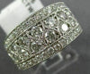 WIDE 1.50CT DIAMOND 14KT WHITE GOLD 3D MILGRAIN SEMI ETERNITY ANNIVERSARY RING