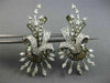 LARGE 5.34CT WHITE & CHOCOLATE FANCY DIAMONDS 14KT WHITE & BLACK GOLD EARRINGS