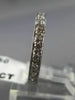 ANTIQUE .58CT DIAMOND 14KT WHITE GOLD MILGRAIN ETERNITY ANNIVERSARY RING #19869