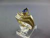 WIDE .78CT DIAMOND & AAA TANZANITE 14K YELLOW GOLD PEAR SHAPE & ROUND CROWN RING