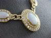 ESTATE EXTRA LARGE 73.9CT DIAMOND & AAA OPAL 18KT YELLOW GOLD OVAL HALO NECKLACE