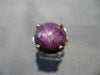 ANTIQUE EXTRA LARGE 19.95CT STAR RUBY SAPPHIRE 14KT YELLOW GOLD 3D RING #25648