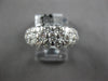 ESTATE WIDE 2.11CT DIAMOND 18K WHITE GOLD 3 ROW CHANNEL WEDDING ANNIVERSARY RING