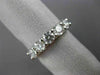 ESTATE 1.18CT DIAMOND 14K WHITE GOLD 3D FIVE STONE WEDDING ANNIVERSARY RING #858