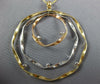 ESTATE LARGE .25CT DIAMOND 14KT TRI COLOR GOLD MULTI CIRCULAR ETOILE FUN PENDANT