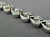 ANTIQUE WIDE 1.21CT DIAMOND 14KT WHITE GOLD HEART ETOILE TENNIS BRACELET #2500
