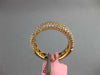 ESTATE 1.29CT DIAMOND 18K ROSE GOLD MULTI ROW PAVE 3/4 ETERNITY ANNIVERSARY RING