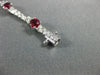 ESTATE 4.28CT DIAMOND & AAA RUBY 18KT WHITE GOLD CLASSIC JOURNEY TENNIS BRACELET