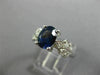 ESTATE 1.45CT DIAMOND & AAA SAPPHIRE 14KT WHITE GOLD 3D FILIGREE ENGAGEMENT RING