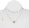 .46CT DIAMOND 14K ROSE GOLD ROUND & MARQUISE DOUBLE HALO EVIL EYE LUCKY NECKLACE