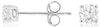 ESTATE .50CT DIAMOND 14KT WHITE GOLD 3D ROUND CLASSIC FOUR PRONG STUD EARRINGS