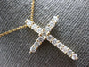 ESTATE LARGE .70CT DIAMOND 14K YELLOW GOLD CLASSIC CROSS FLOATING PENDANT #27658