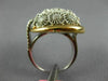 ESTATE EXTRA LARGE .46CT DIAMOND 18K WHITE & ROSE GOLD 3D DOME SHAPE FLOWER RING