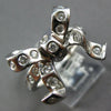 ESTATE LARGE .55CT DIAMOND 14KT WHITE GOLD 3D CLASSIC ETOILE BOW FUN RING