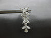 LARGE 3.07CT DIAMOND 18KT WHITE GOLD MARQUISE & PEAR SHAPE MULTI FLOWER EARRINGS