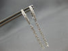 .93CT DIAMOND 18K WHITE GOLD 3D BY THE YARD CLIP ON CHANDELIER HANGING EARRINGS
