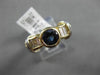 ESTATE 1.89CT DIAMOND & AAA SAPPHIRE 14KT TWO TONE GOLD FILIGREE ENGAGEMENT RING
