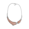 EXTRA LARGE 28.65CT WHITE & PINK DIAMOND 18K WHITE GOLD FLOWER COCKTAIL NECKLACE