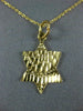 ESTATE 14KT YELLOW GOLD 3D DIAMOND CUT STAR OF DAVID FLOATING PENDANT #1428