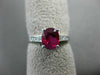 1.28CT DIAMOND & AAA RUBY 14KT WHITE GOLD 3D CLASSIC OVAL ENGAGEMENT RING #1998