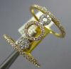 ESTATE LARGE .67CT DIAMOND 18KT TRI COLOR GOLD 3D TRIPLE CIRCLE OF LIFE FUN RING