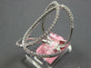 ESTATE EXTRA LARGE .62CT DIAMOND 14KT WHITE GOLD CLASSIC OVAL LOVE KNOT FUN RING