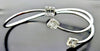 LARGE .77CT DIAMOND 18KT WHITE GOLD ROUND & BAGUETTE SQUARE CUFF BANGLE BRACELET