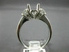 ESTATE 24CT DIAMOND 18KT WHITE GOLD HEART ROUND SEMI MOUNT ENGAGEMENT RING #1671