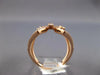 ESTATE LARGE 1.35CT DIAMOND 14KT ROSE GOLD CLASSIC MULTI BAR DOUBLE V FUN RING