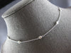 ESTATE LARGE .53CT DIAMOND 14KT WHITE GOLD CLASSIC BY THE YARD LOVE NECKLACE