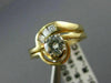 ESTATE .59CT ROUND & BAGUETTE DIAMOND 14KT TWO TONE GOLD 3D ENGAGEMENT RING #240
