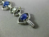 ANTIQUE LARGE 15.0CT DIAMOND & AAA CABOCHON SAPPHIRE PLATINUM 3D TENNIS BRACELET