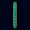 1.43CT AAA EMERALD 14KT YELLOW GOLD CLASSIC SHARED PRONG ETERNITY FUN LOVE RING