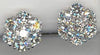 ESTATE 5.34CT DIAMOND 14KT WHITE GOLD 3D CLASSIC FLOWER STUD EARRINGS