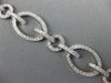 ESTATE LARGE 2.0CT DIAMOND 14K WHITE GOLD OVAL & ROUND LOVE KNOT TENNIS BRACELET