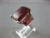 LARGE 18.95CT DIAMOND & AAA PINK TOURMALINE 18K WHITE GOLD 3 STONE COCKTAIL RING