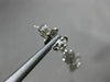 ESTATE LONG 1.13CT DIAMOND 14KT WHITE GOLD OPEN FILIGREE FLOWER HANGING EARRINGS