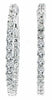 7.89CT DIAMOND 18KT WHITE GOLD 3D ROUND CLASSIC INSIDE OUT HOOP HANGING EARRINGS