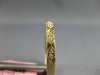 ESTATE .11CT DIAMOND 14K YELLOW GOLD CLASSIC ROUND FILIGREE TRIANGULAR LOVE RING