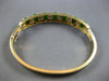 ANTIQUE WIDE AAA JADE 14KT YELLOW GOLD OVAL FILIGREE CUFF BANGLE BRACELET #28241