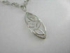 ANTIQUE 18KT WHITE LEAF DROP FILIGREE DIAMOND NECKLACE