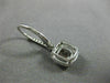 1.84CT AAA WHITE SAPPHIRE & MORGANITE 14KT WHITE GOLD LEVERBACK HANGING EARRINGS