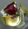 ESTATE WIDE 1.50CT DIAMOND & AAA PINK TOURMALINE 18KT TWO TONE GOLD RING #22057