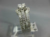 LARGE 2.0CT DIAMOND 14KT WHITE GOLD ROUND WEDDING ENGAGEMENT INSERT RING SET 302