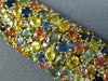 ESTATE MASSIVE 61.34CT DIAMOND & MULTI COLOR SAPPHIRE 18KT YELLOW GOLD BRACELET