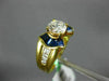 ESTATE 1.85CT DIAMOND & AAA SAPPHIRE 18KT YELLOW GOLD 3D CHANNEL ENGAGEMENT RING