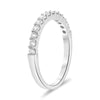 0.43CT DIAMOND 14KT WHITE GOLD ROUND SHARED PRONG SEMI ETERNITY ANNIVERSARY RING