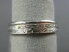 ESTATE WIDE 14KT WHITE GOLD 3D FILIGREE MILGRAIN WEDDING ANNIVERSARY RING #1061