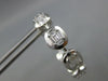 LARGE 2.07CT DIAMOND 18KT WHITE GOLD BAGUETTE INSIDE OUT HOOP HANGING EARRINGS