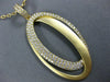 ESTATE LARGE .61CT DIAMOND 18KT YELLOW GOLD 3D OVAL LOVE KNOT FUN PENDANT